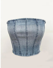 Load image into Gallery viewer, The Denim Darling Corset Top S-L