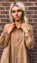 Load image into Gallery viewer, The Graham Dress in Camel S-L
