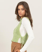 Load image into Gallery viewer, The Manor Matcha Side-Tie Sweater Vest S-L