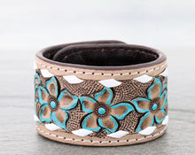 Load image into Gallery viewer, The Murphy Floral Leather Bracelet