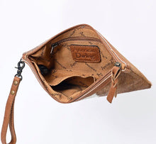 Load image into Gallery viewer, The Hollister Cowhide Wristlet Bag