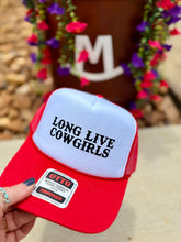 Load image into Gallery viewer, Long Live Cowgirls trucker Red/White