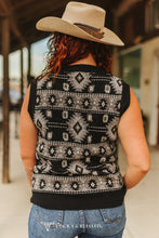 Load image into Gallery viewer, The Branch Black Aztec Sweater Vest S-3X