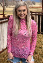 Load image into Gallery viewer, Bandana Babe Mesh Top in Pink S-XL