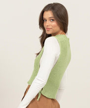 Load image into Gallery viewer, The Manor Matcha Side-Tie Sweater Vest S-L