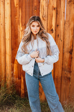 Load image into Gallery viewer, The Ya'll Fly Puffer Jacket in Chrome S-3X