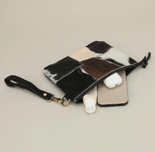 Load image into Gallery viewer, The Jenks Cowhide Wristlet Bag