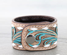 Load image into Gallery viewer, The Murphy Floral Leather Bracelet