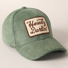 Load image into Gallery viewer, Howdy Darlin' Corduroy Cap
