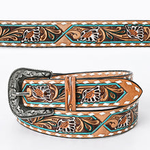 Load image into Gallery viewer, The Hays Tooled & Buckstitch Belt S-XL
