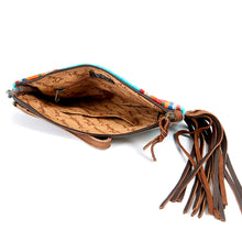 Load image into Gallery viewer, The Teal Alamo Saddle Bag Fringe Wristlet