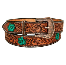 Load image into Gallery viewer, The South Houston Tooled Belt S-XL