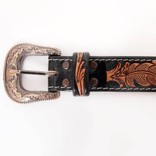 Load image into Gallery viewer, The Miami Tooled Leather & Beaded Belt 32-36
