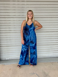 The Camellia Jumpsuit in Blues S-3X