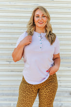Load image into Gallery viewer, The Tulsa Turquoise-Snap Lavender Top S-L