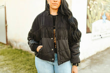 Load image into Gallery viewer, The Ya'll Fly Puffer Jacket in Midnight S-3X