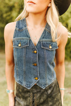 Load image into Gallery viewer, The Tulsa Denim Vest S-XL