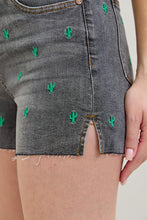 Load image into Gallery viewer, The Cactus Embroidery Cut Off Shorts by Judy Blue