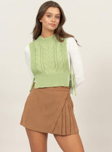 Load image into Gallery viewer, The Manor Matcha Side-Tie Sweater Vest S-L