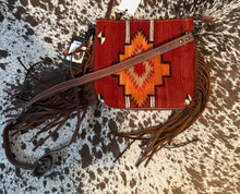 Load image into Gallery viewer, The Coppell Aztec Concealed Carry Saddle Bag with Fringe