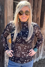 Load image into Gallery viewer, Bandana Babe Mesh Top in Black S-3X