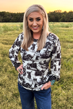 Load image into Gallery viewer, Rodeo Dotty Top S-2X