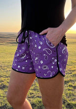 Load image into Gallery viewer, The Bandana Babe Purple Shorts S-L