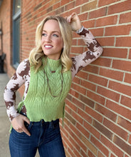 Load image into Gallery viewer, The Manor Matcha Side-Tie Sweater Vest S-L