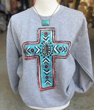 Load image into Gallery viewer, The Aztec Cross CrewNeck S-XL
