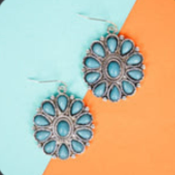 The Colby Concho Turquoise Earrings
