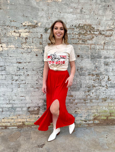 The Runaway June Maxi Skirt Red S-XL