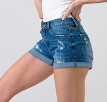 Load image into Gallery viewer, The Canton Cuff Denim Shorts