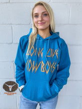 Load image into Gallery viewer, Sapphire Long Live Cowboys Hoodie
