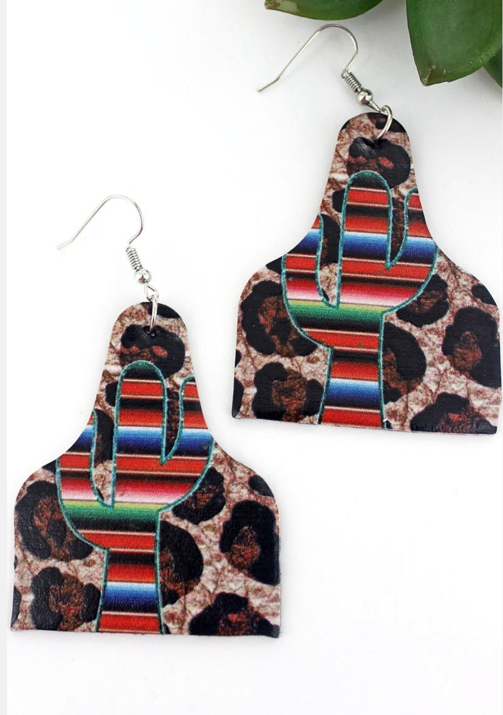 The Painted Desert Leather Earrings
