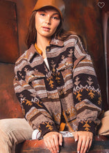 Load image into Gallery viewer, The Belle Mustard Aztec Jacket Shacket S-L
