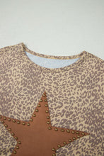 Load image into Gallery viewer, The Studded Star Leopard Top S-X
