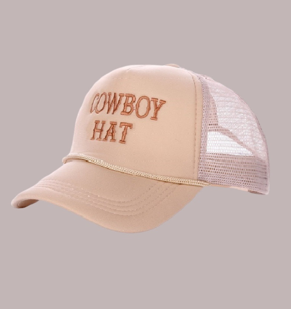 The COWBOY HAT Sand Beige Trucker Hat