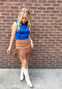 The Ft Worth Fringe Skirt S-L