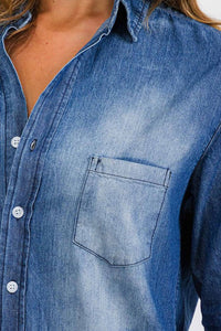 The Hillsboro Denim Button-Down Dress S-L