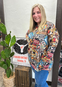 The Western Collage Top 1X-3X