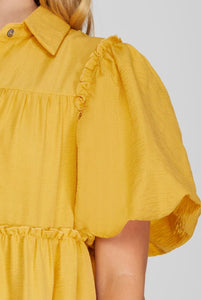 The Hill Country Mustard Dress S-L