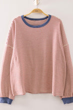 Load image into Gallery viewer, The Westville Stripe Red &amp; Oatmeal Vintage Top S-L
