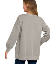 Load image into Gallery viewer, The Eagle Pass Sleet Gray Pigment Dye Top S-L
