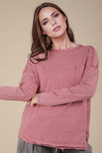 Load image into Gallery viewer, The Marble Falls Mauve Mineral Wash Top S-3X
