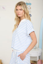 Load image into Gallery viewer, The Bailey Blue Stripe Top S-L
