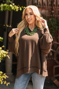 The Brownfield Top in Chocolate S-3X