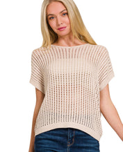 Load image into Gallery viewer, The Village Light Mocha Crochet Top S-L
