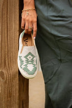 Load image into Gallery viewer, The Marian Turquoise Aztec Sneakers 6-11
