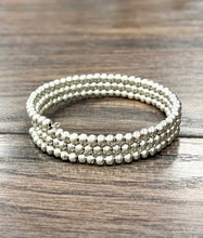 Load image into Gallery viewer, The Northlake Navajo Pearl Silver Wrap Bracelet
