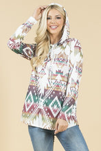 Load image into Gallery viewer, The Palmview Hacci Hooded Plum Top 1X-3X
